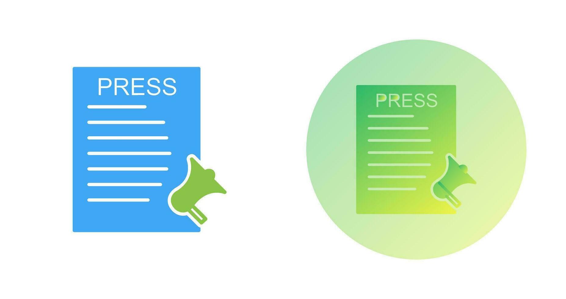 Unique Press Releases Vector Icon