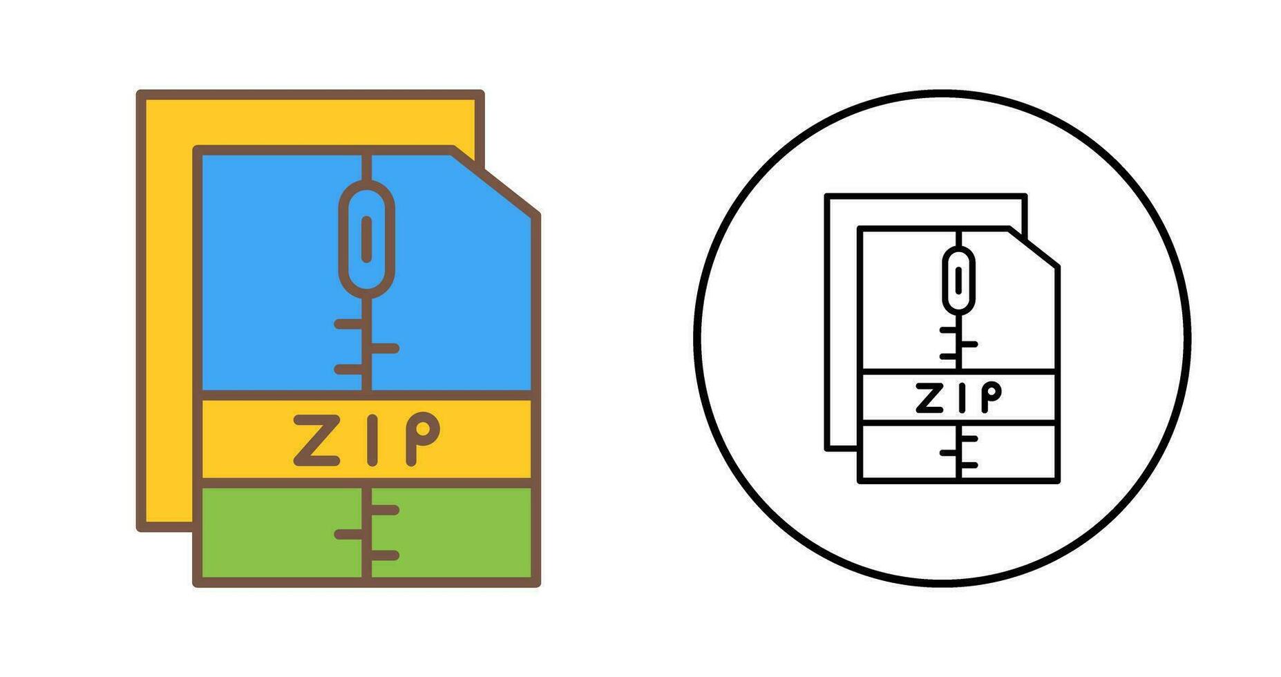 icono de vector de archivo zip