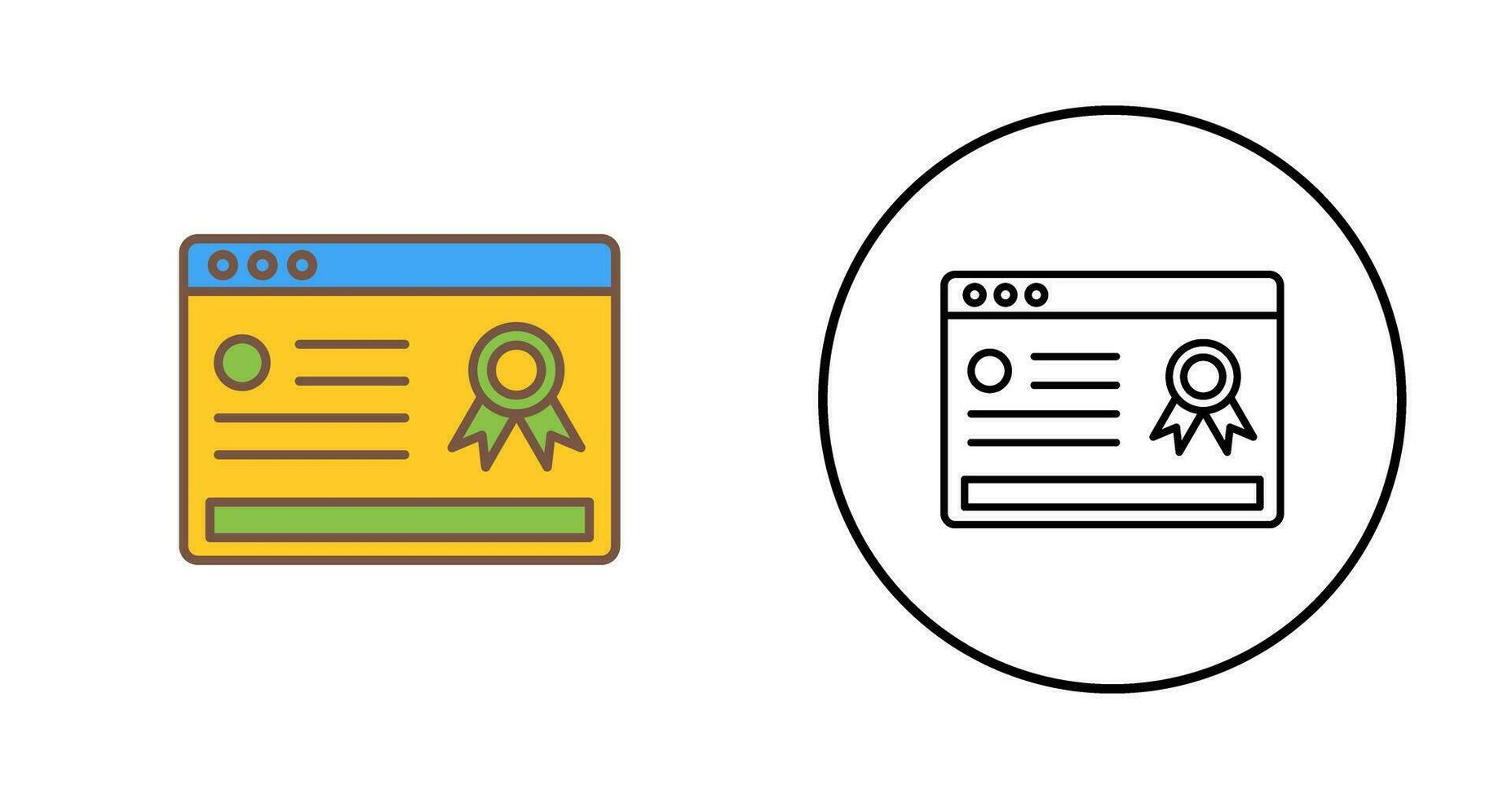 Online Certificate Vector Icon