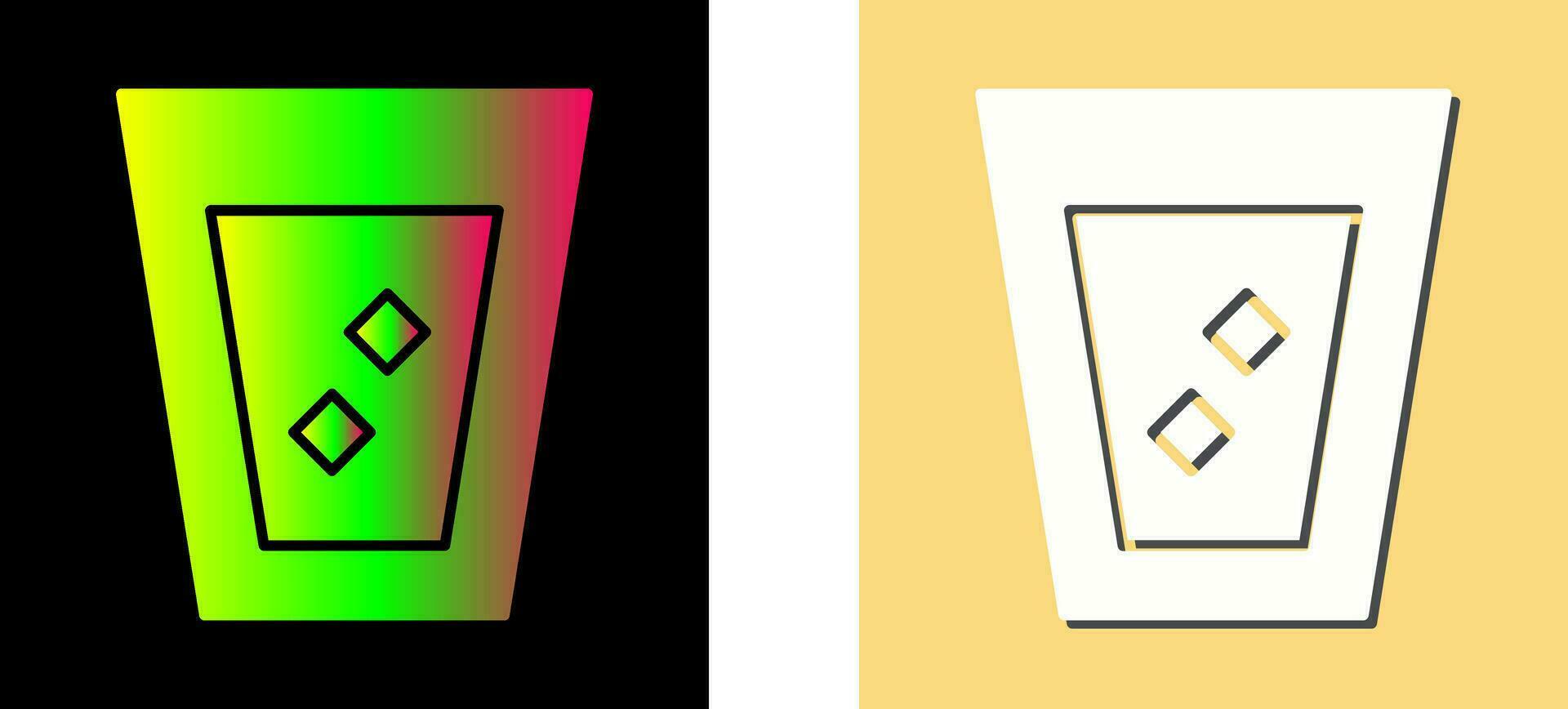 Unique White Russian Drink Vector Icon