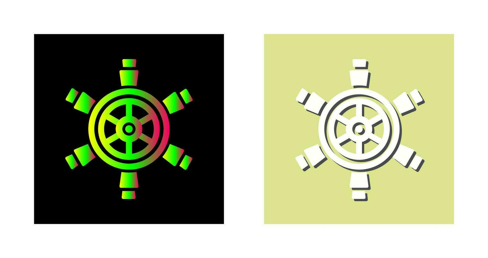 Ship Wheel Vector Icon