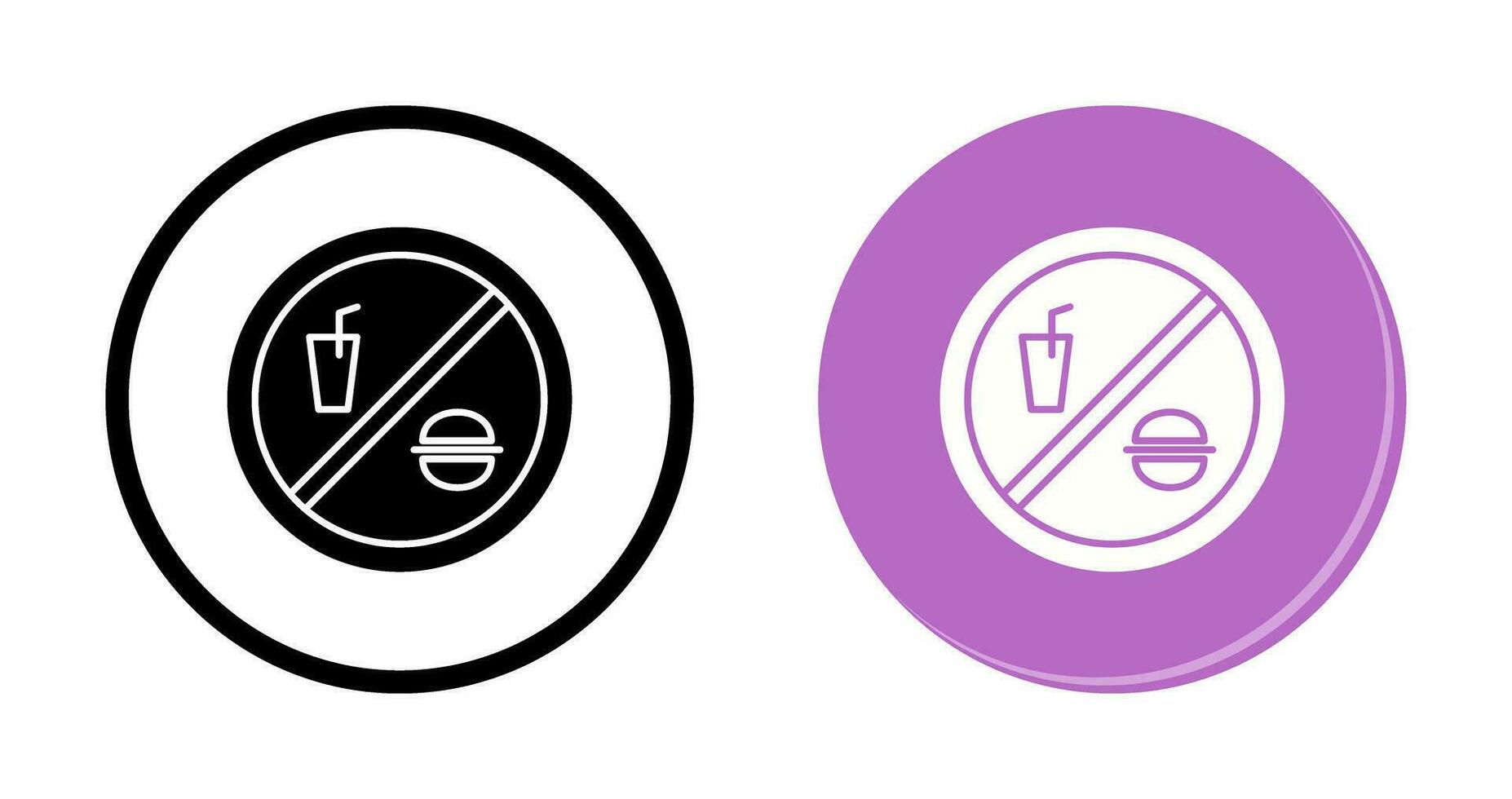 No Food or Drinks Vector Icon
