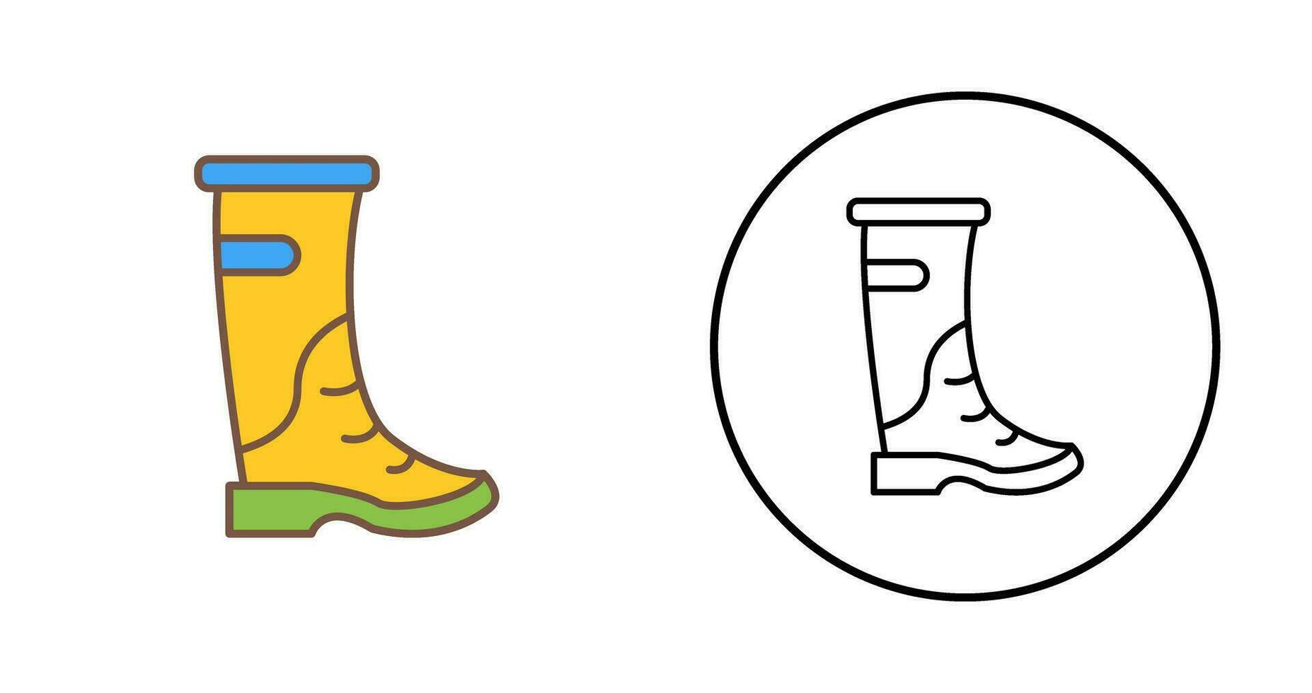 icono de vector de botas de lluvia