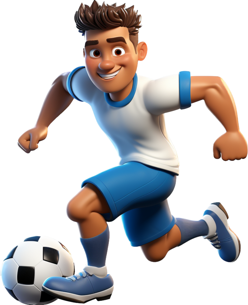 Soccer player png with AI generated.