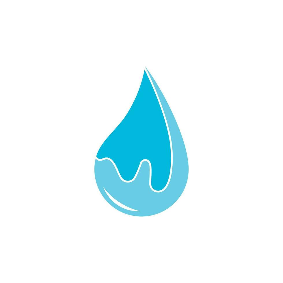 letter w water drop simple curves design symbol logo vector