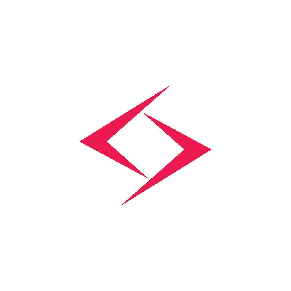 linked arrow square design logo vector