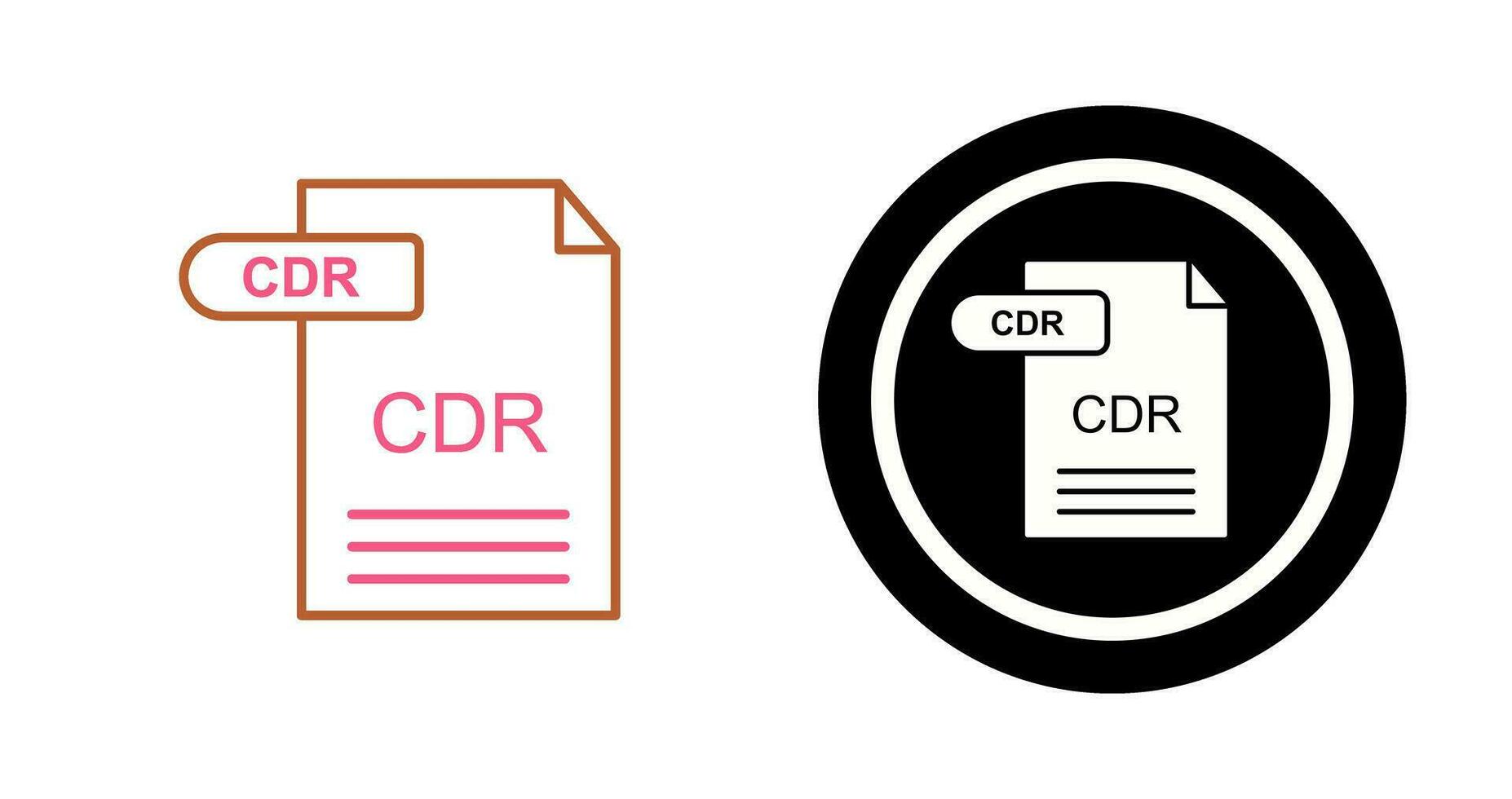 icono de vector de cdr