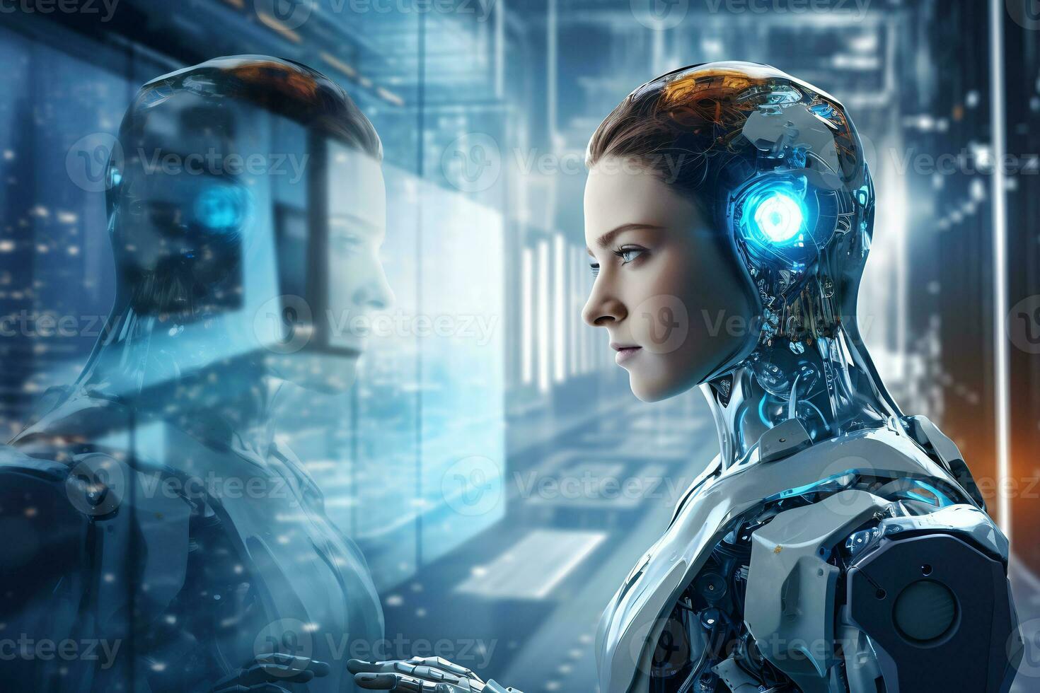 Show how robotics are integrated into our daily lives. AI Generative photo