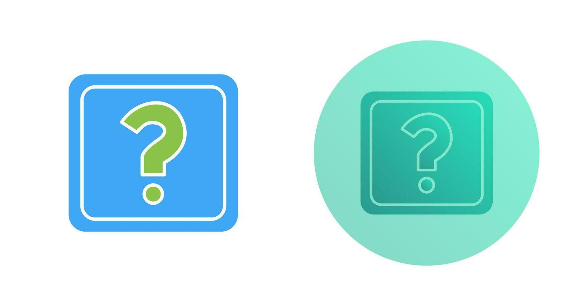Unique Question Mark Vector Icon