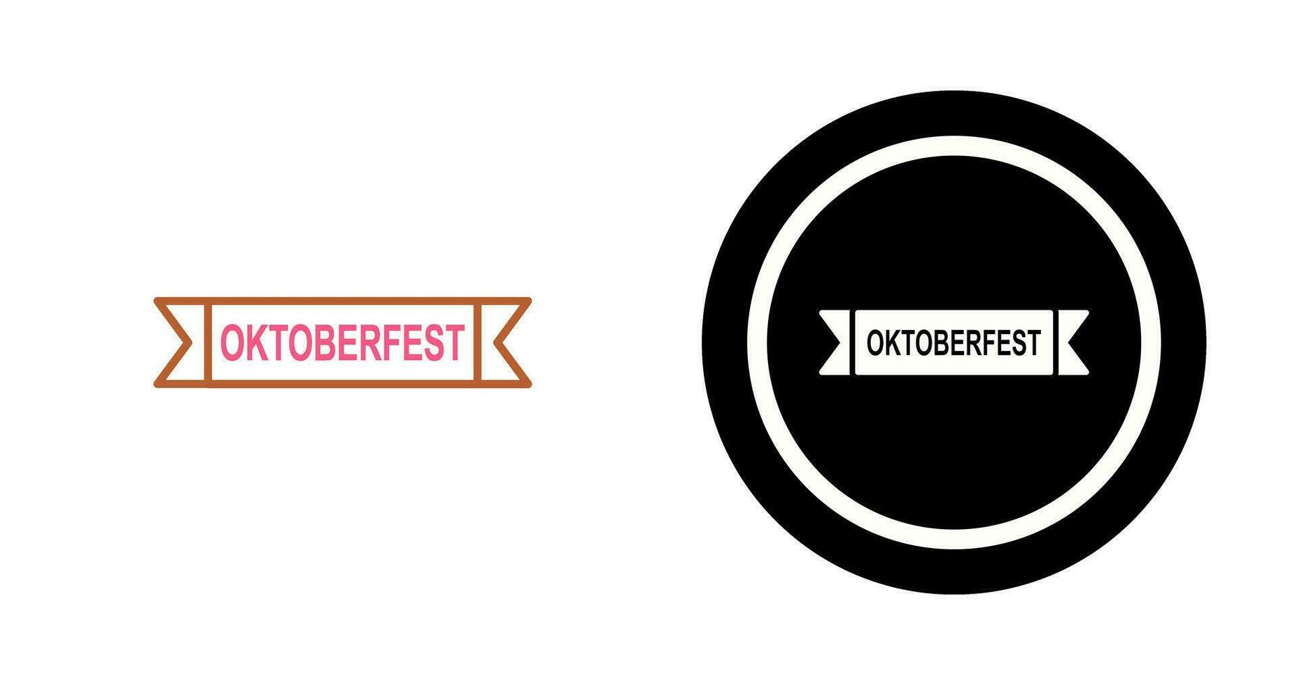 icono de vector de banner de oktoberfest