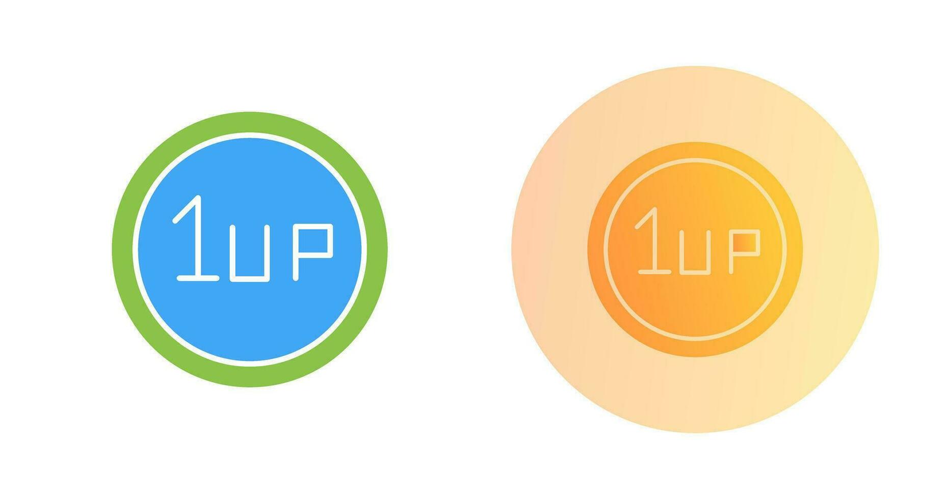 Unique 1UP Vector Icon