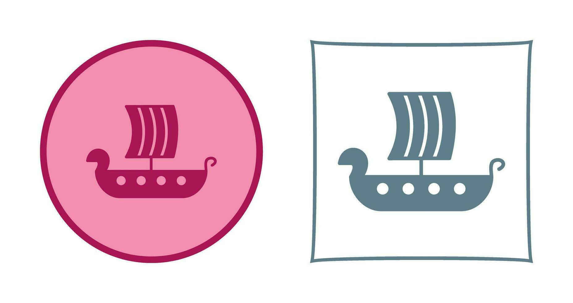 Viking Ship Vector Icon