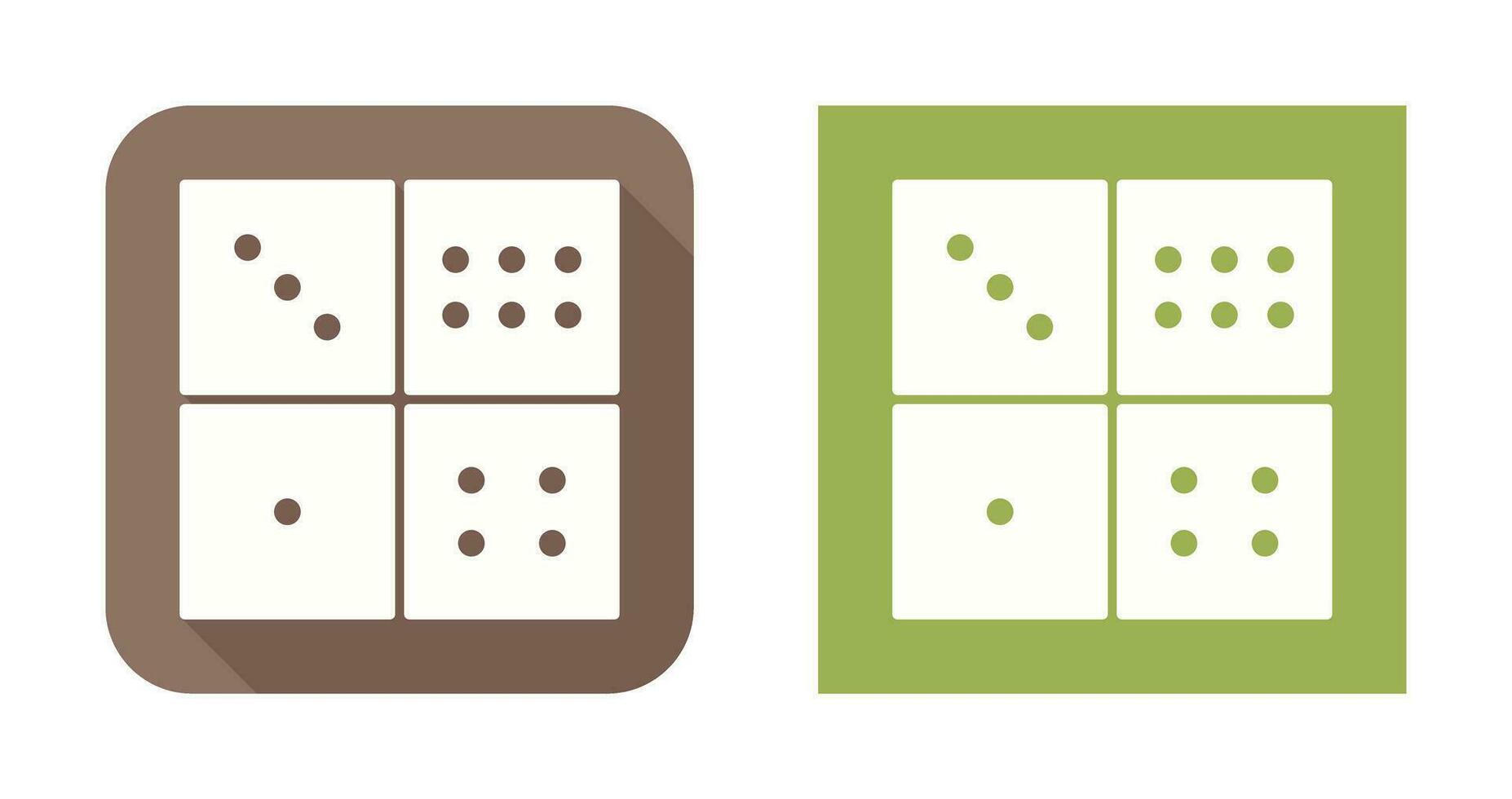 icono de vector de juego de dominó