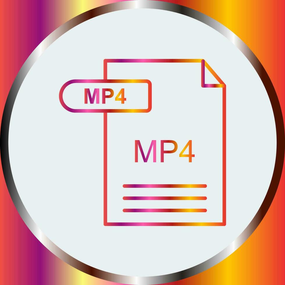 icono de vector de mp4