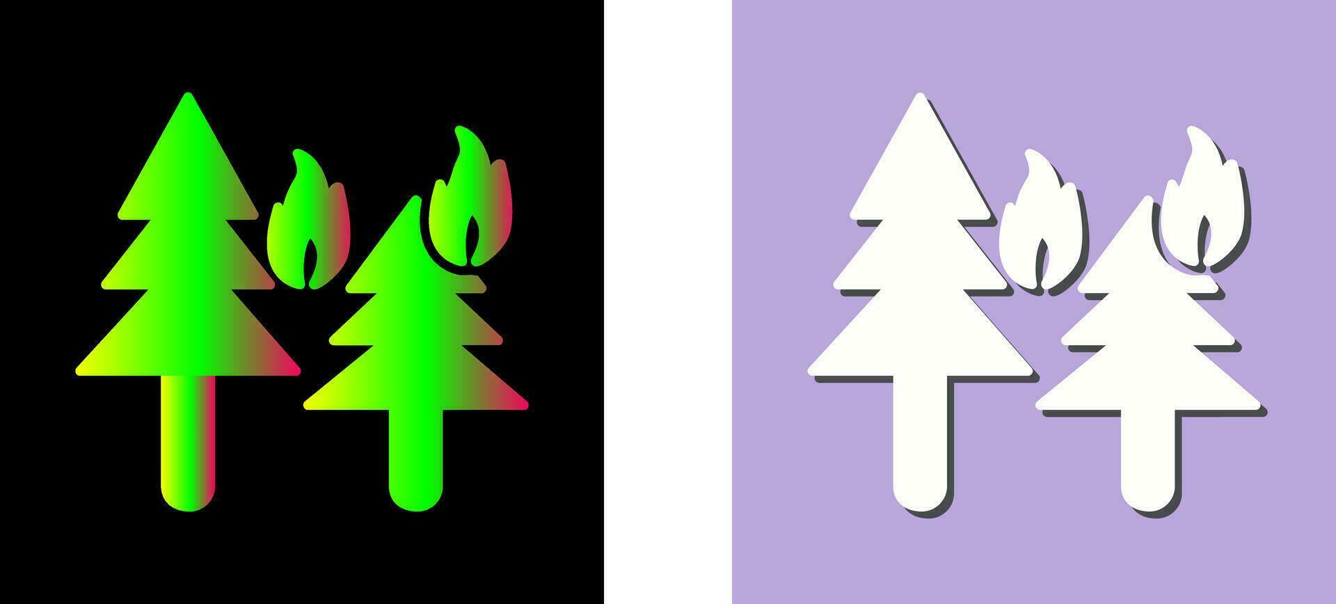 Unique Fire in Forst Vector Icon