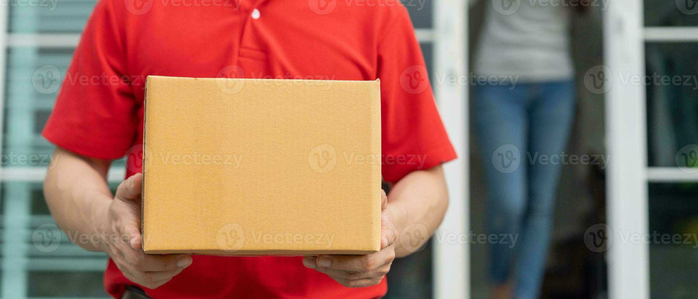 Delivery man send deliver express. online shop, paper container, takeaway, postman, delivery service, packages, electronic money, Digital paper bag, bag, customer, logistic, e-commerce, shopping photo