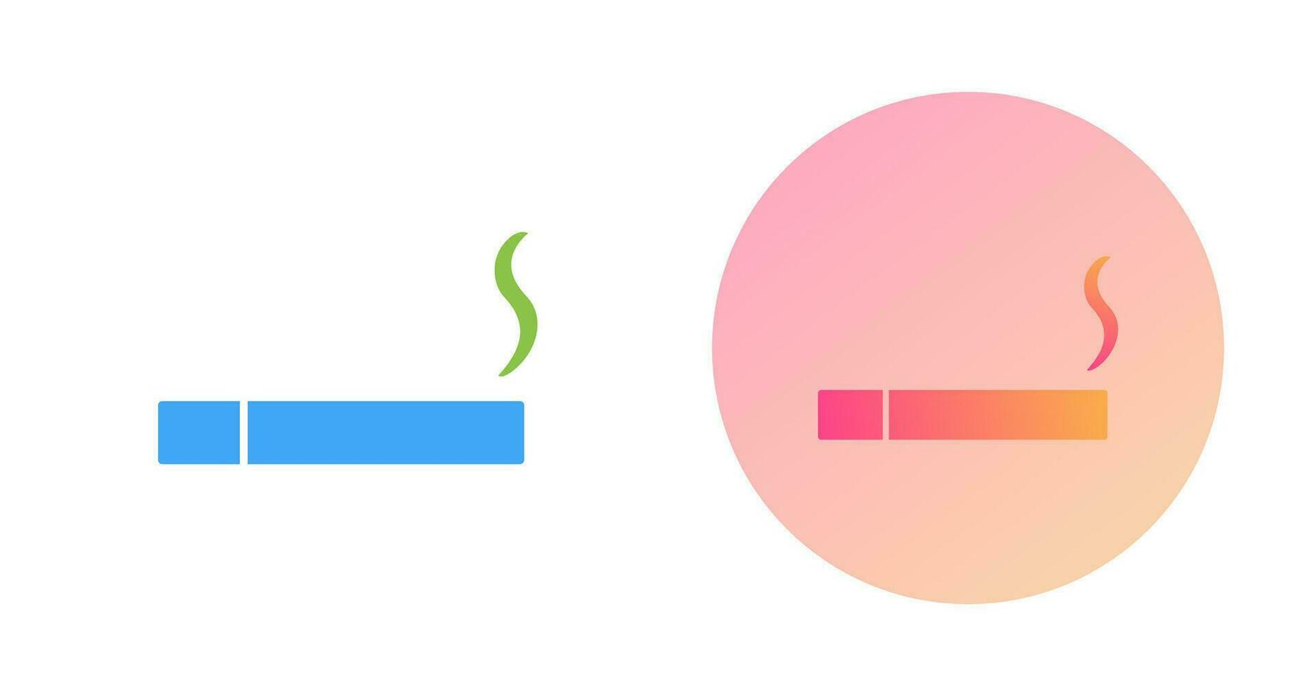 Unique Lit Cigarette Vector Icon
