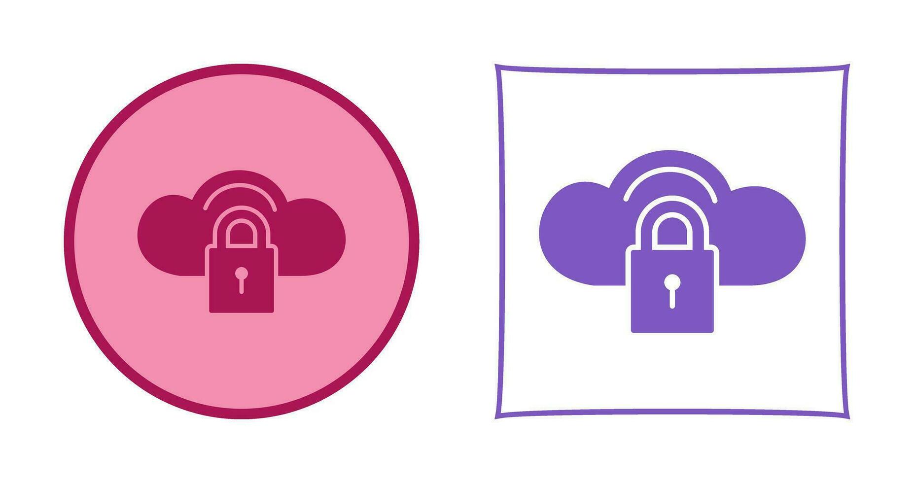 Secure Cloud Vector Icon
