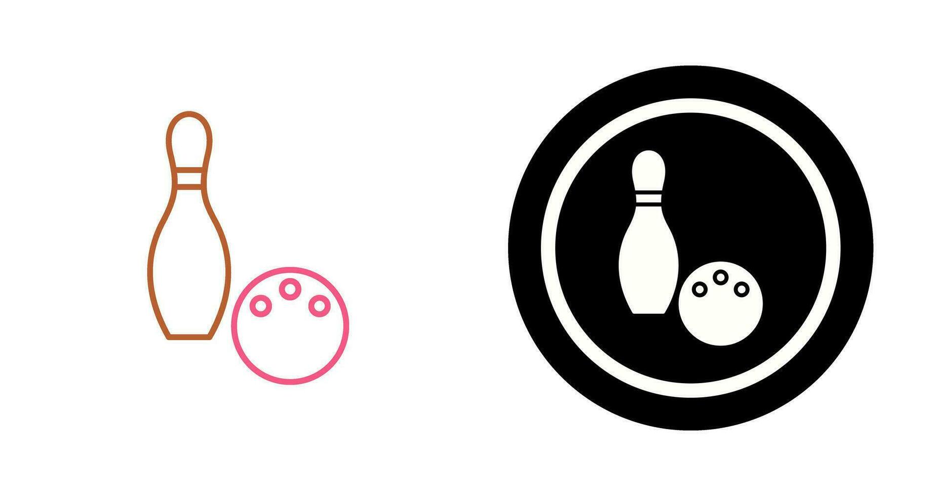 Unique Bowling Vector Icon
