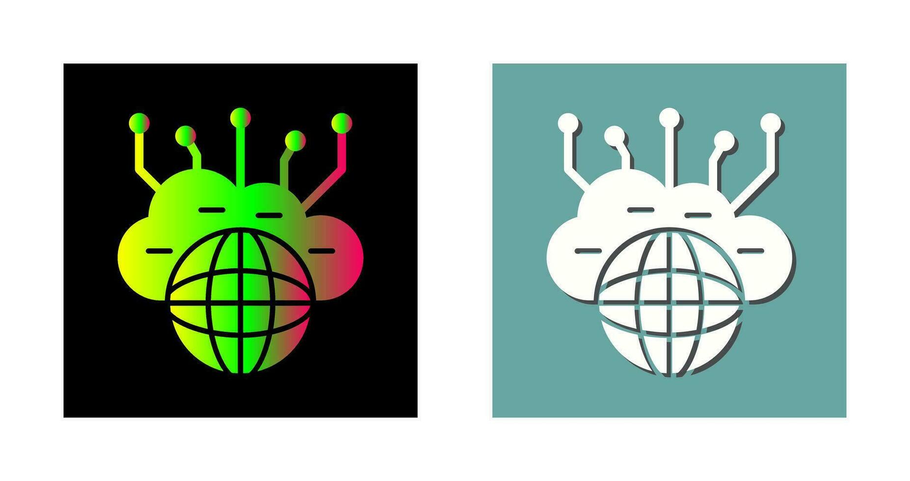 Computing Cloud Vector Icon