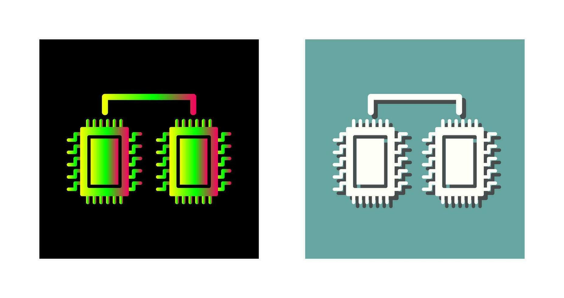 Processors Connected Vector Icon