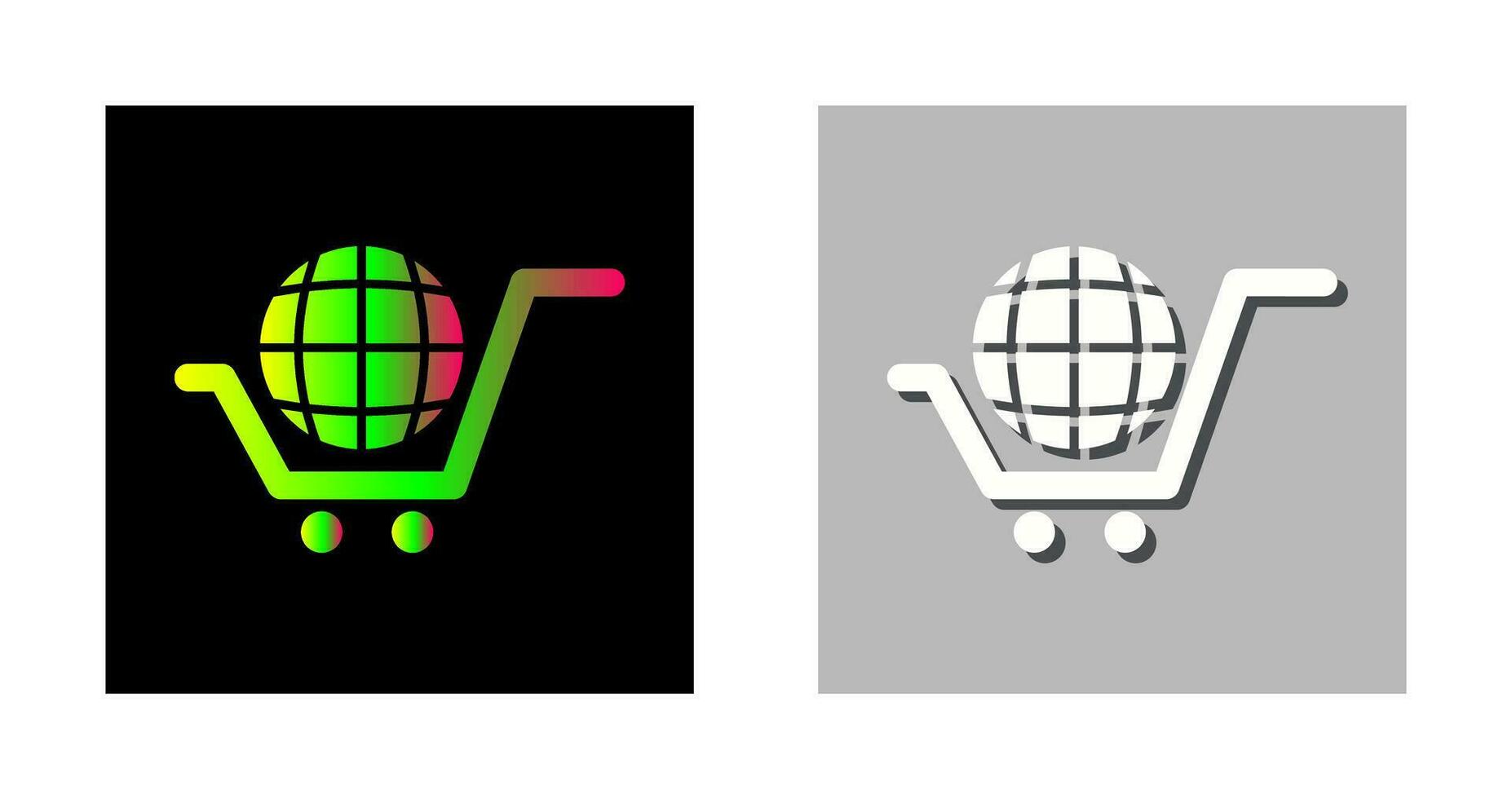 icono de vector de compras globales