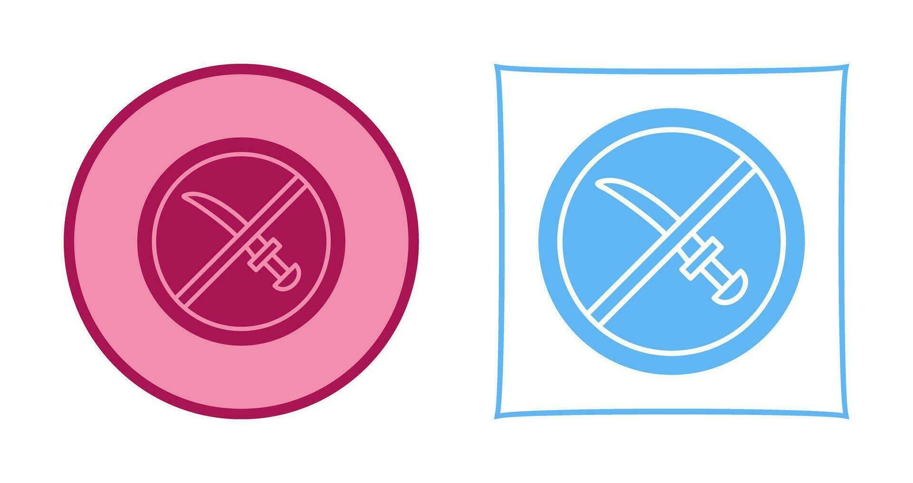 No Weapons Vector Icon