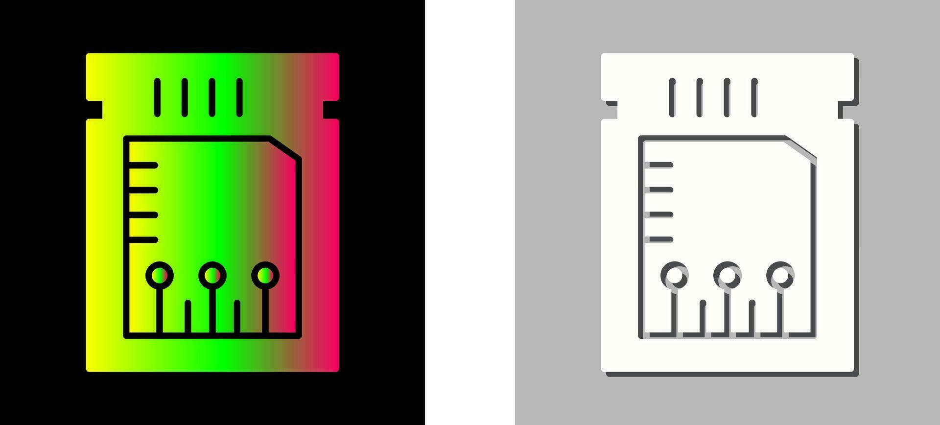 Unique Chip Vector Icon