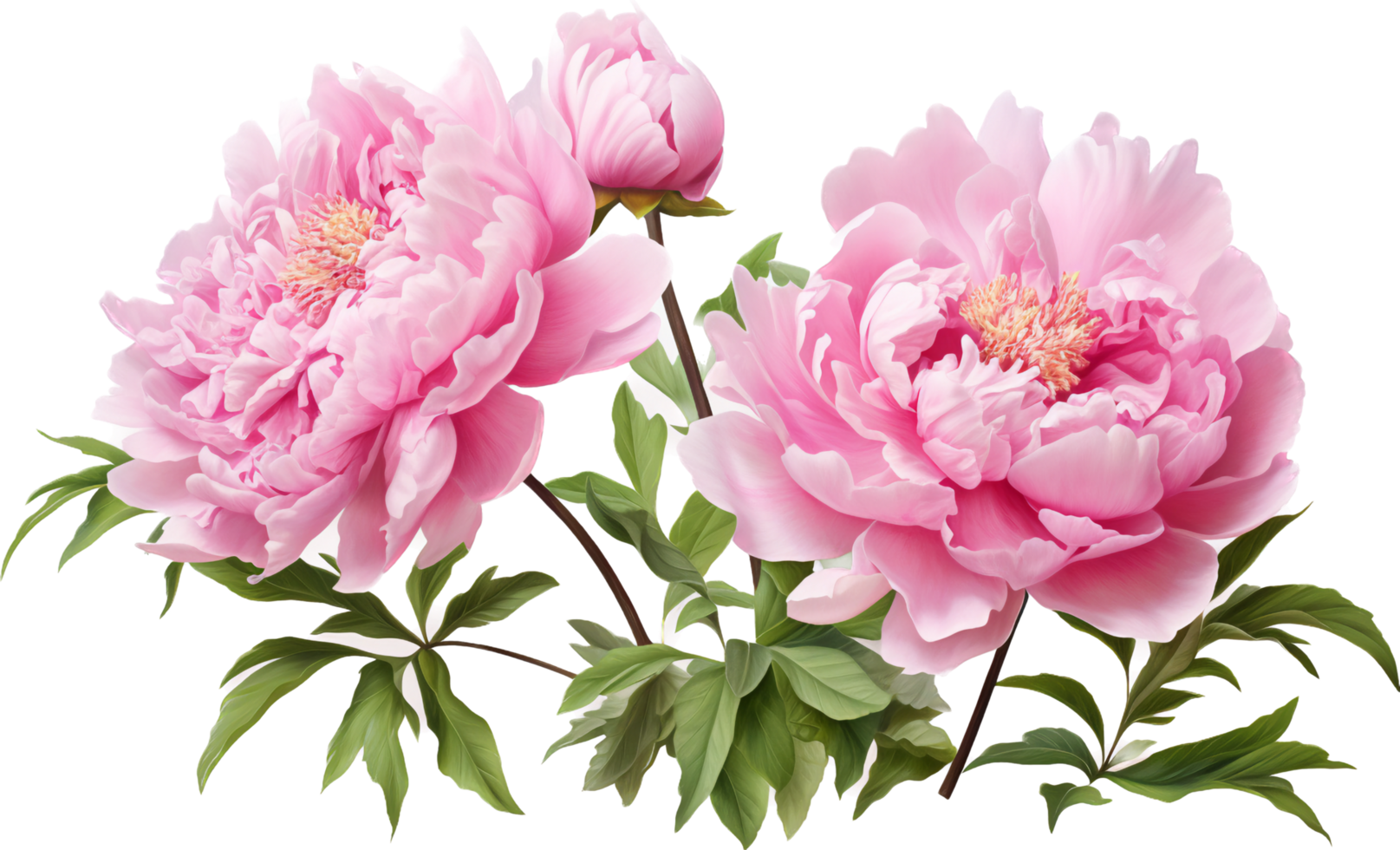 Peony png with AI generated.