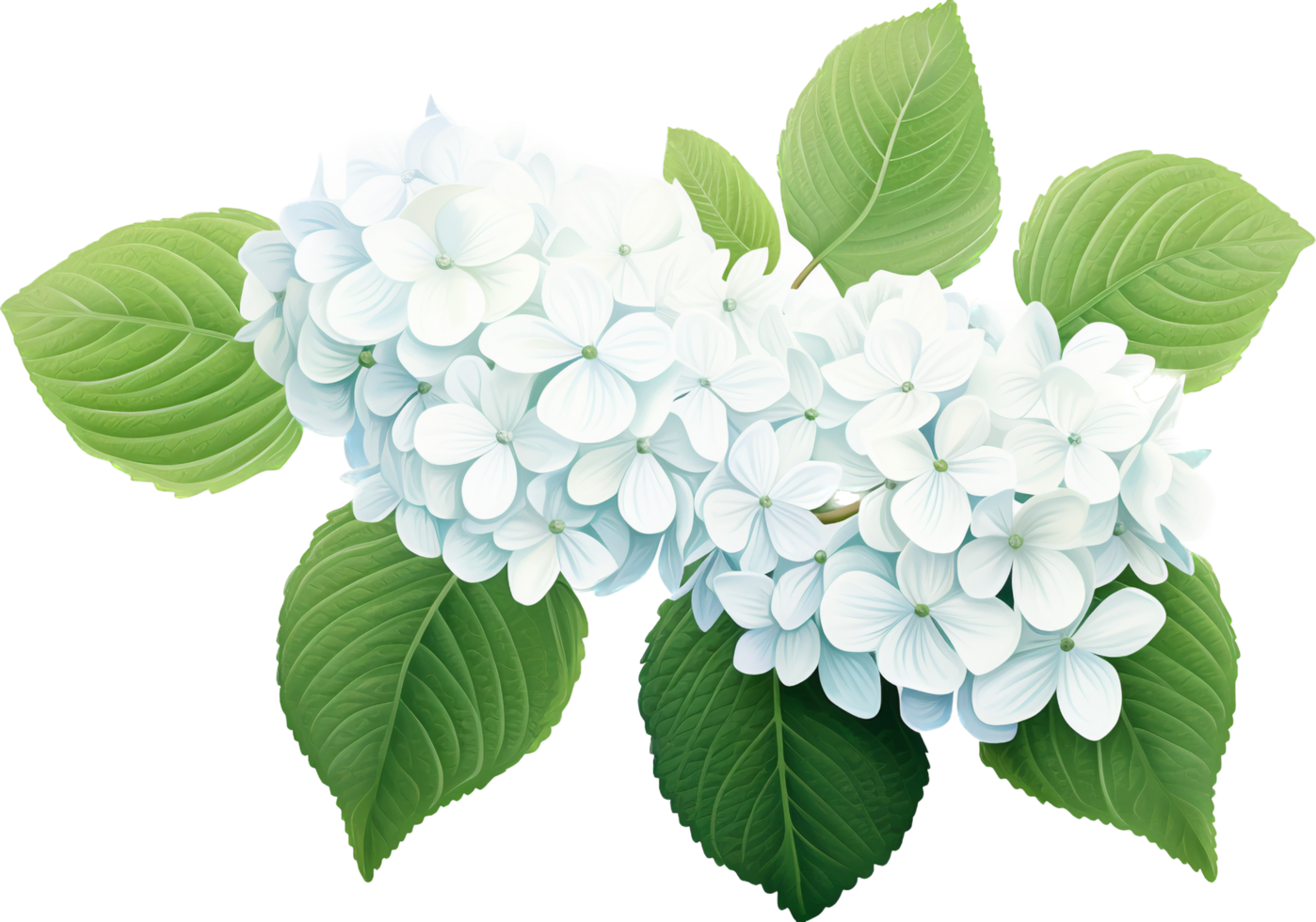 Hydrangea png with AI generated.