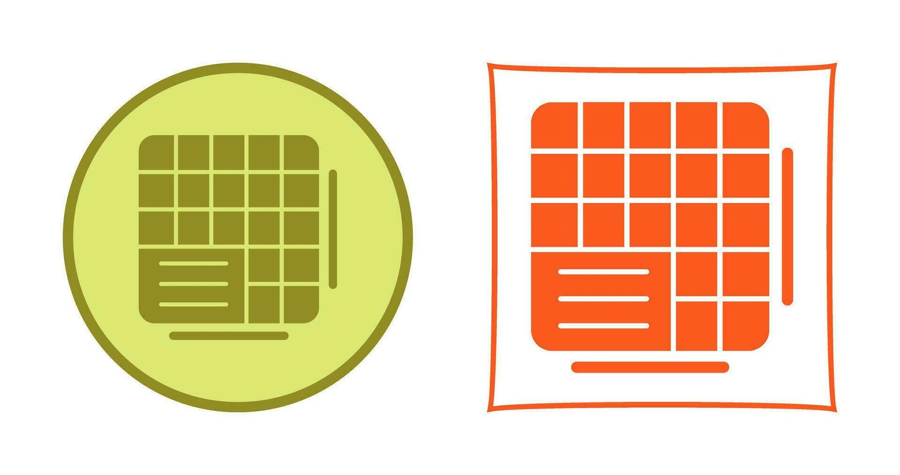 Table Data Vector Icon