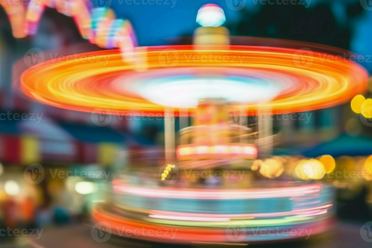 Blur amusement park. Generate Ai photo