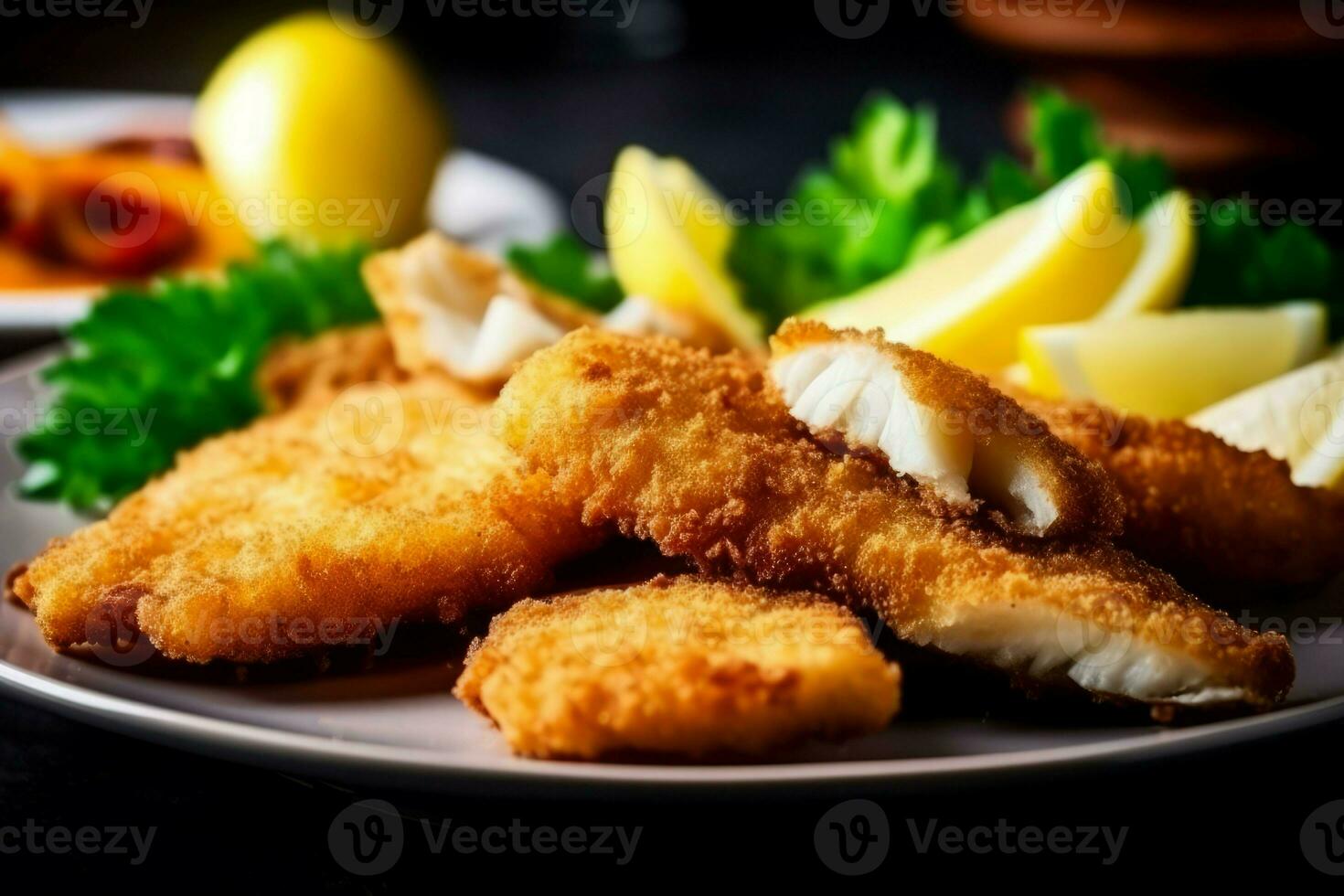 frito pescado filete. generar ai foto