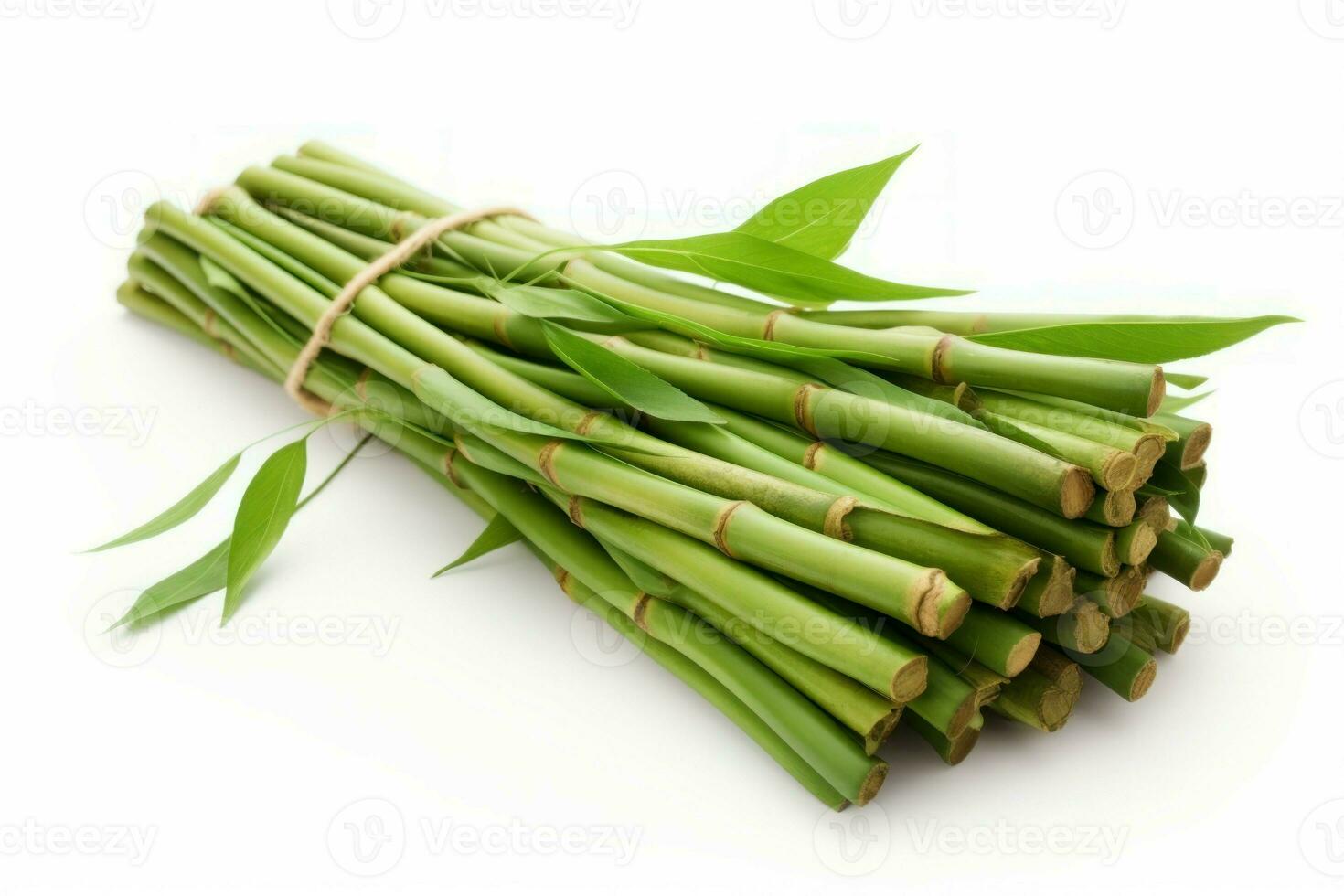 esbelto manojo bambú palo. generar ai foto