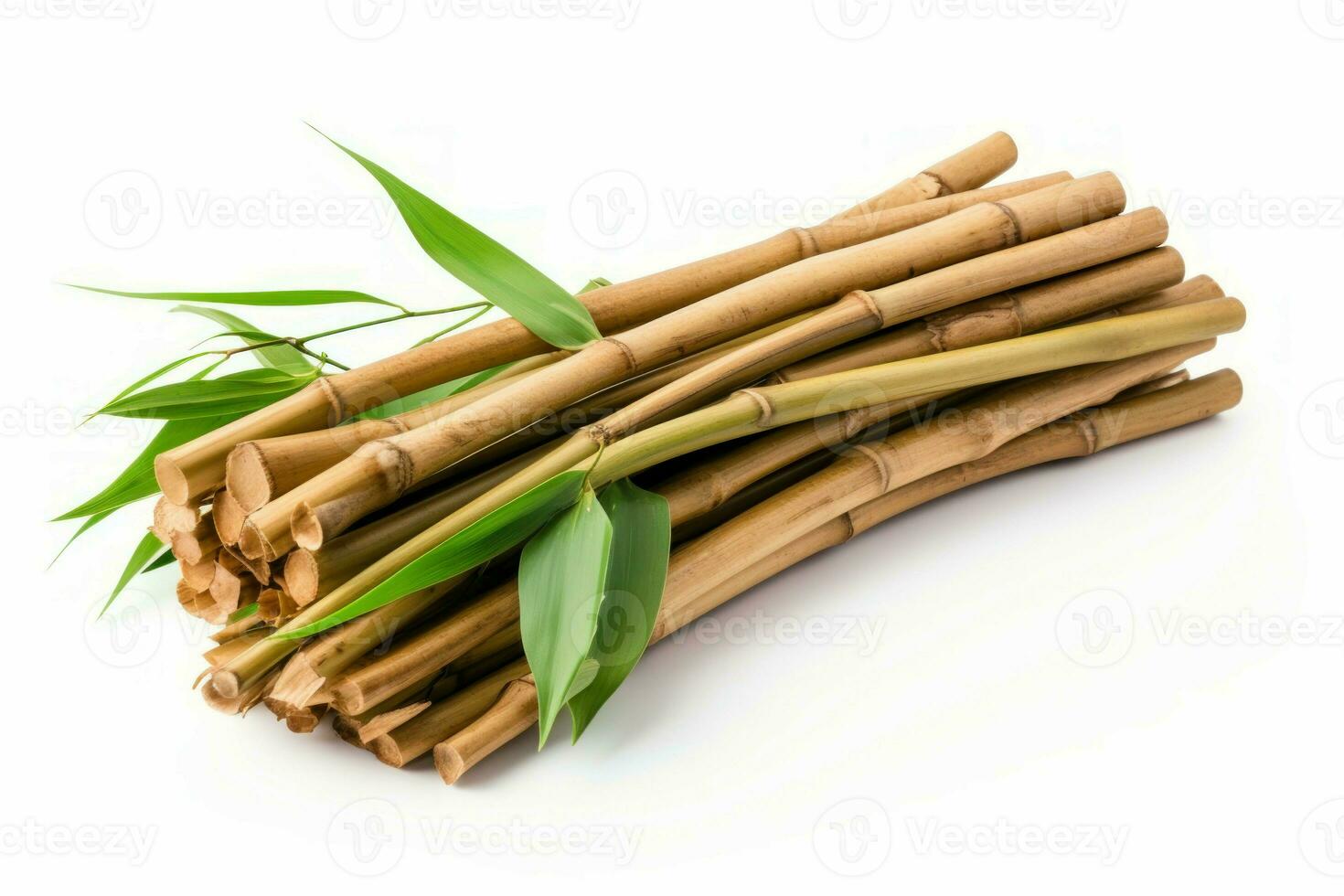 Bunch bamboo stick. Generate Ai photo