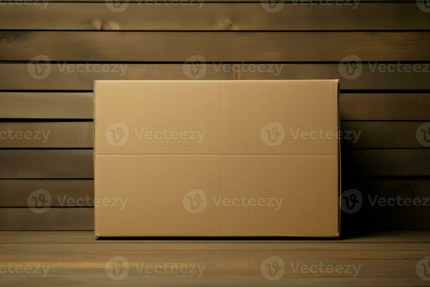Rustic Cardboard box background. Generate Ai photo