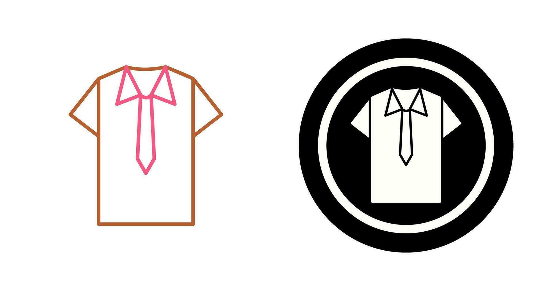 icono de vector de camisa y corbata