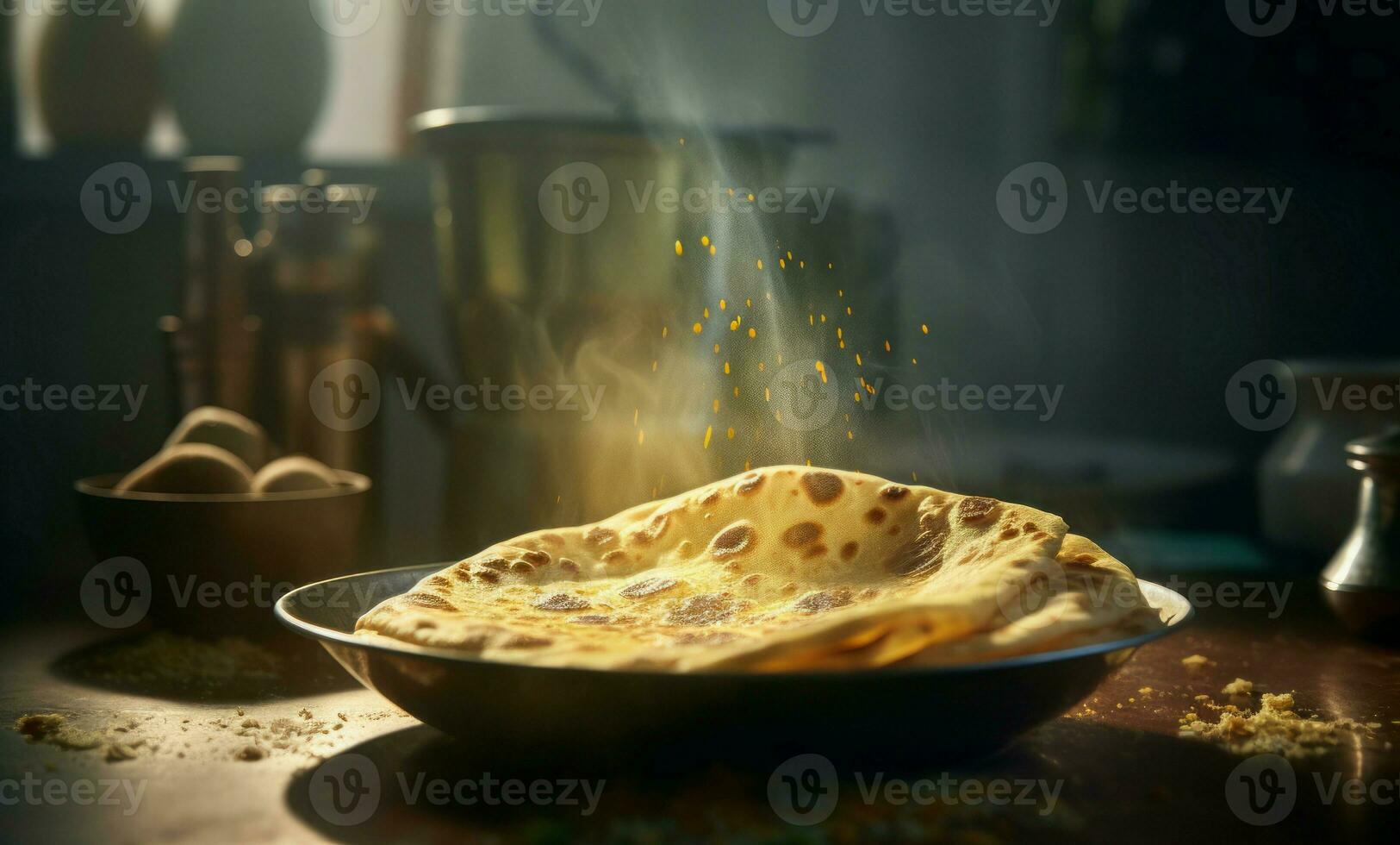 Parantha ghee food. Generate Ai photo