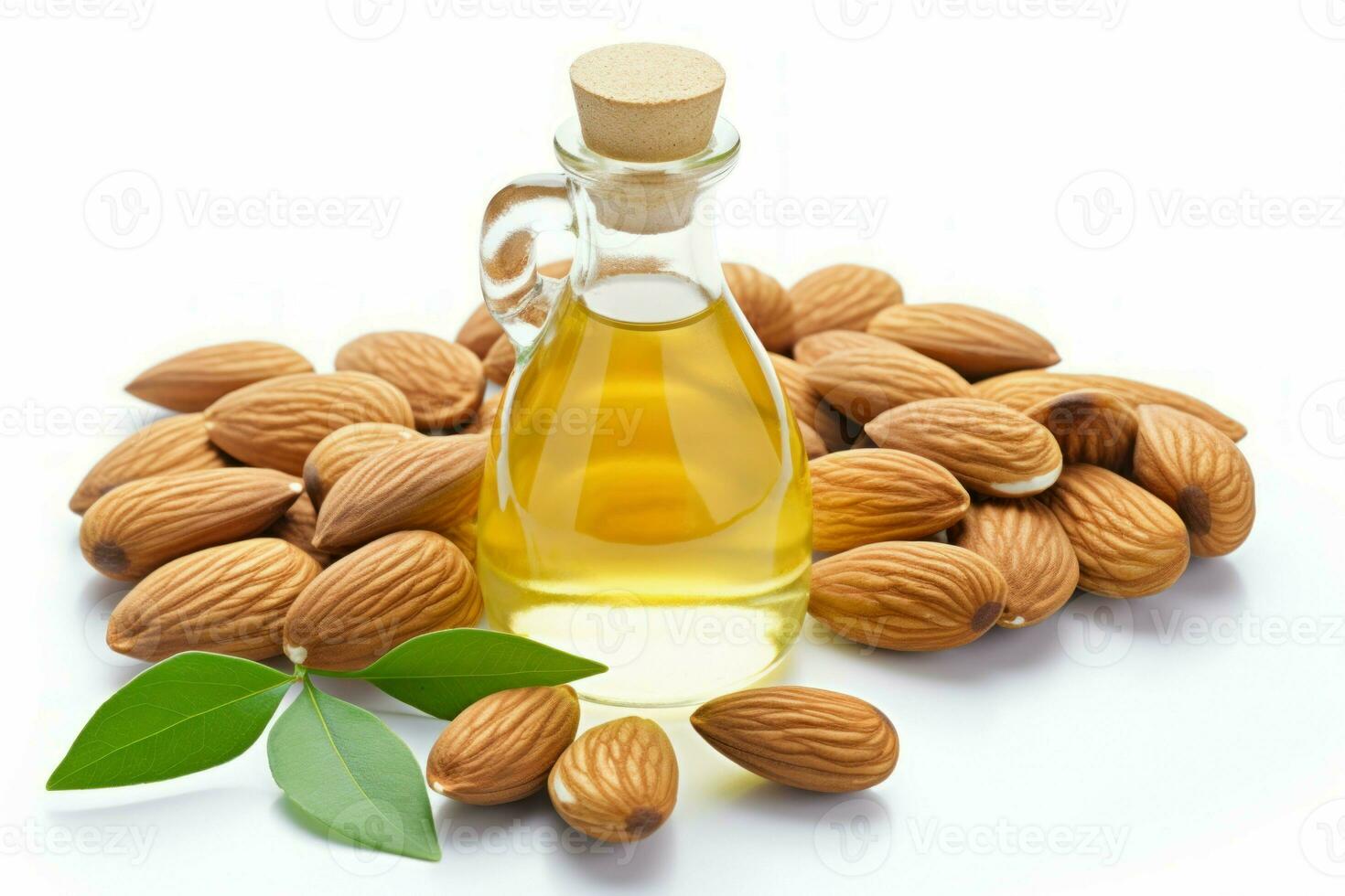 Wholesome almond oil nuts. Generate Ai photo