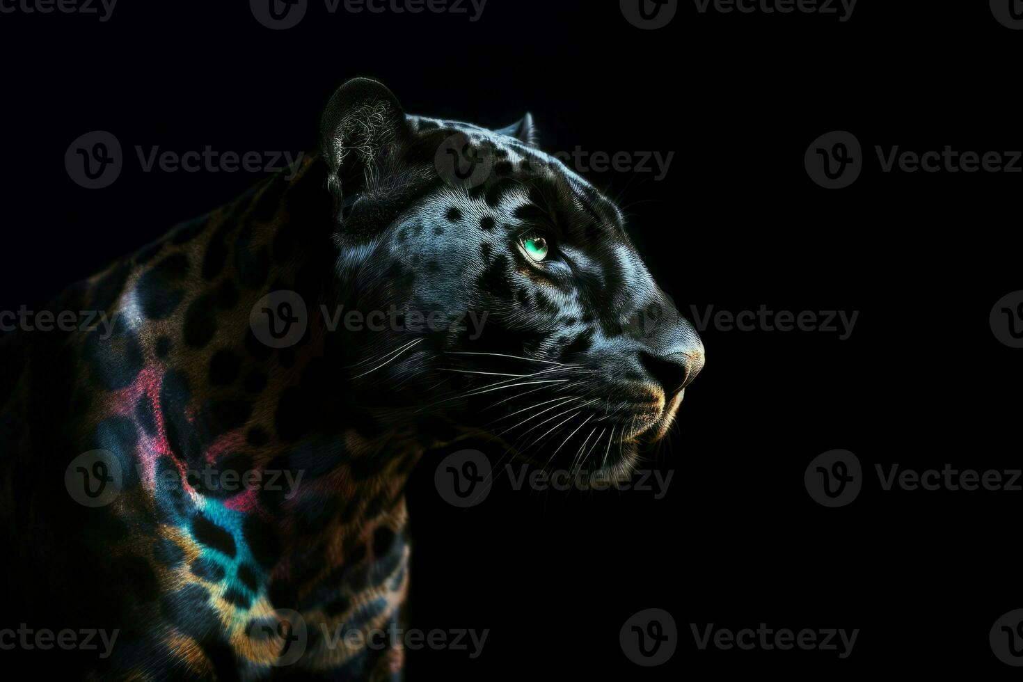 Black panther animal. Generate Ai photo