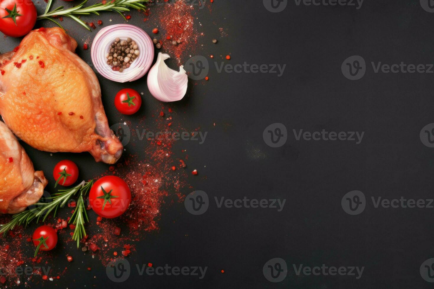 Juicy Chicken leg. Generate Ai photo
