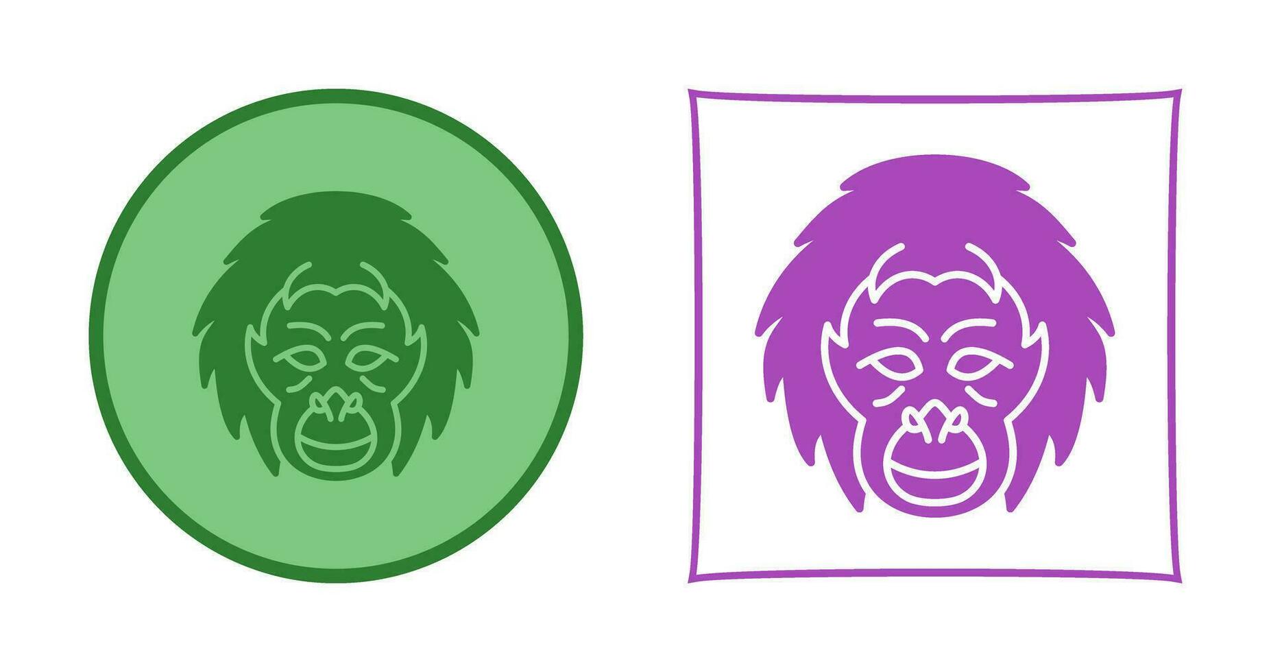 icono de vector de orangután