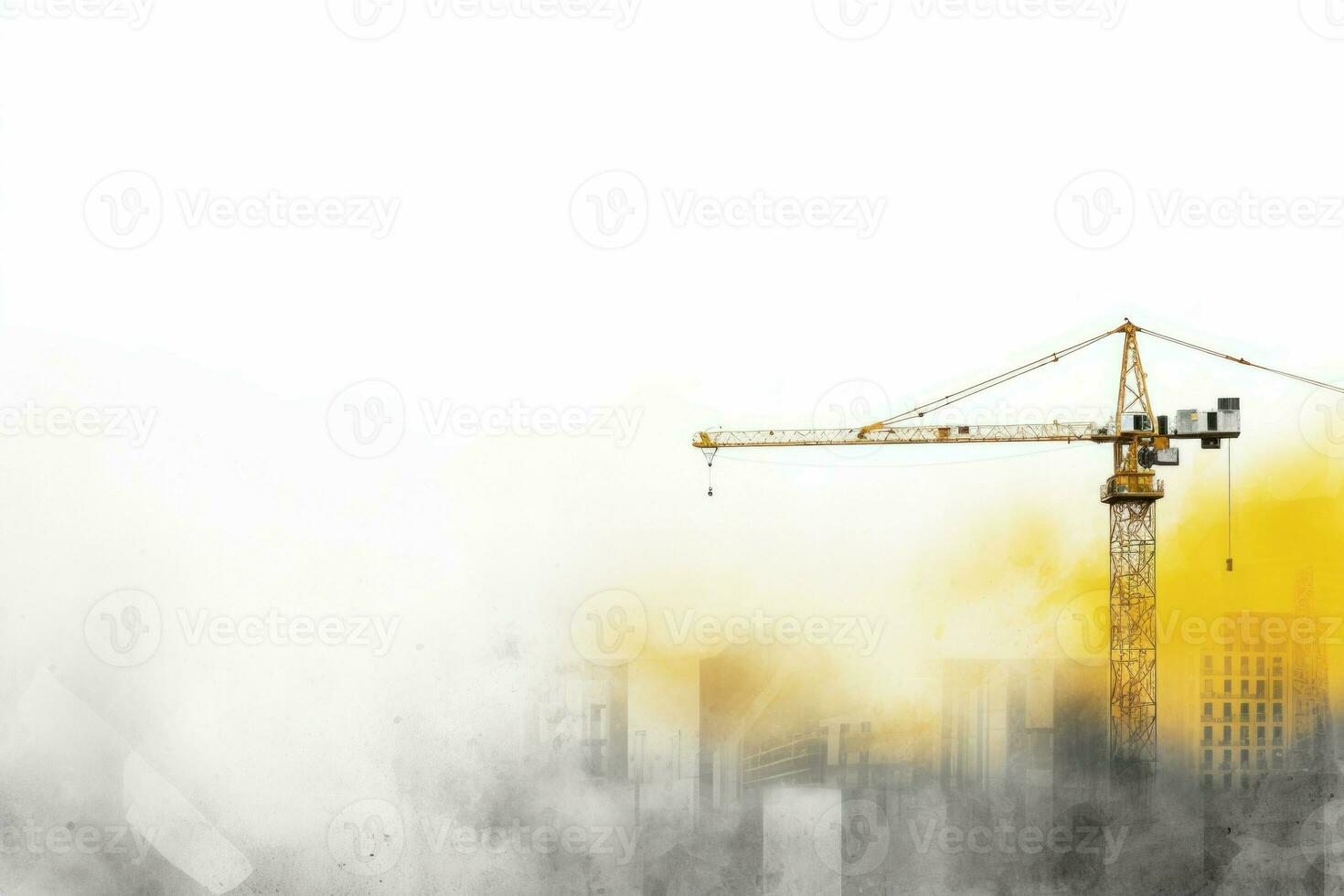 Mechanical Construction crane. Generate Ai photo