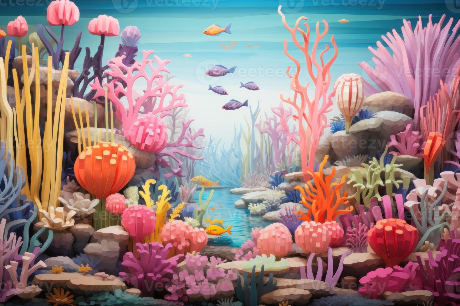 Coral reef. Generate Ai photo