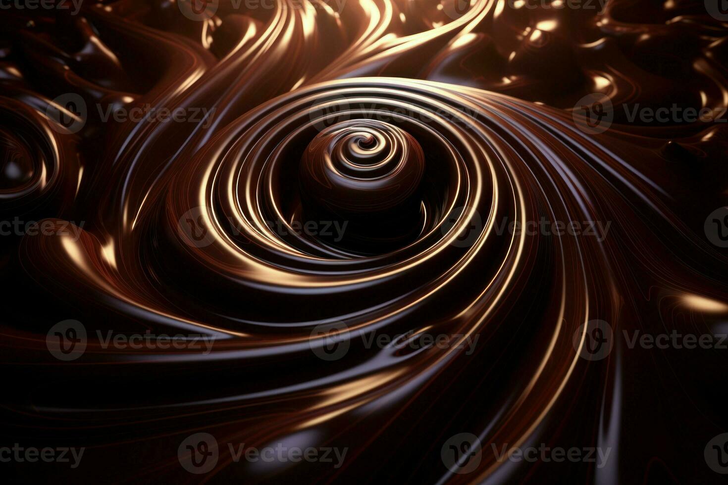 Indulgent Decadent dark chocolate swirl. Generate Ai photo