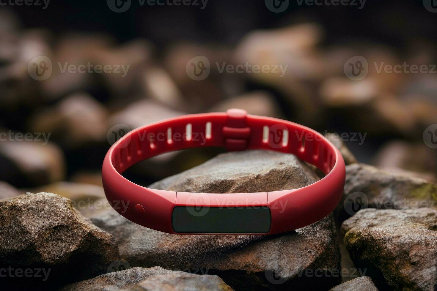 Wireless Fitness bracelet background. Generate Ai photo