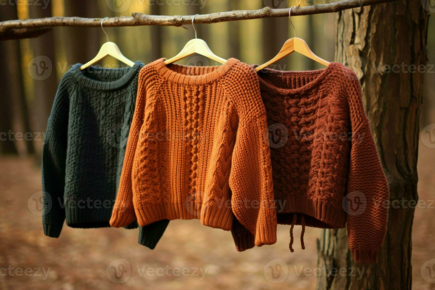 Clothes sweaters autumn. Generate Ai photo