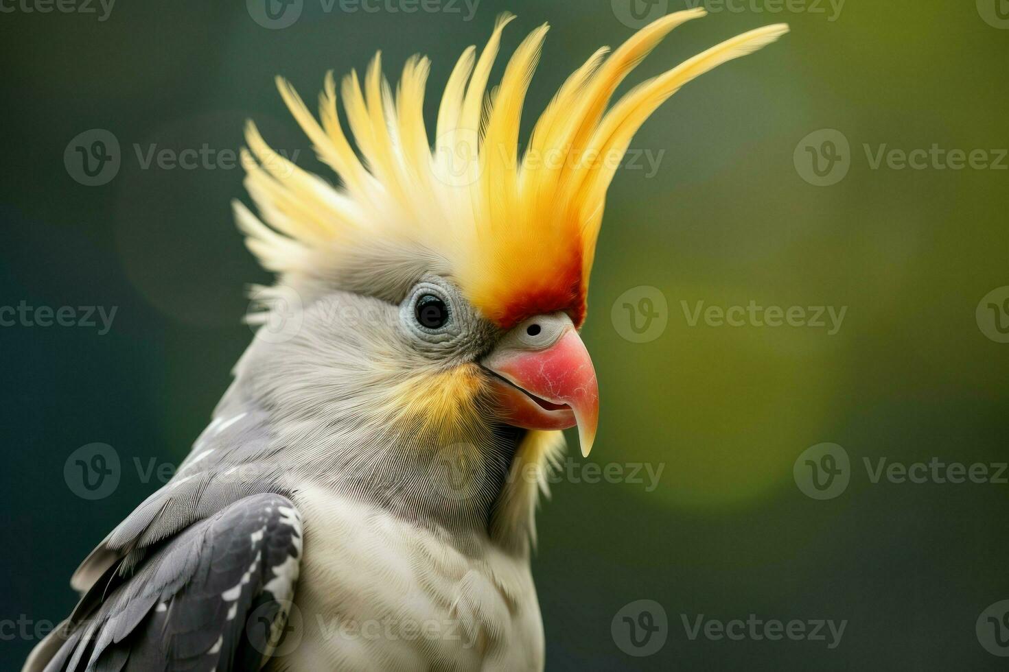 Colorful Cockatiel bird. Generate Ai photo