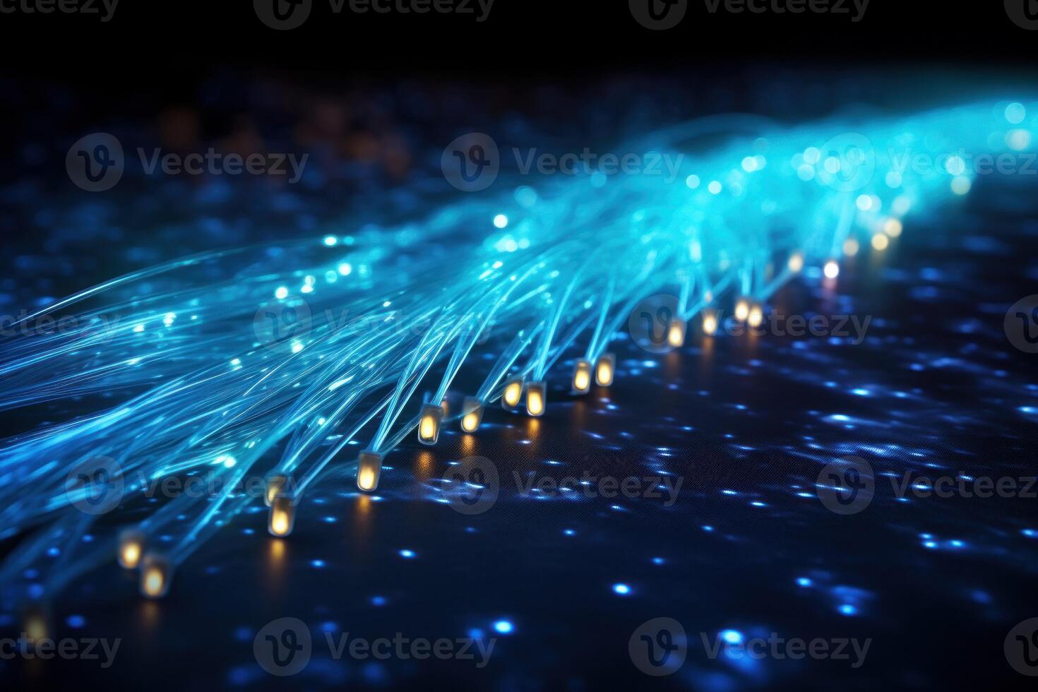 Durable Connection fiber optic. Generate Ai photo