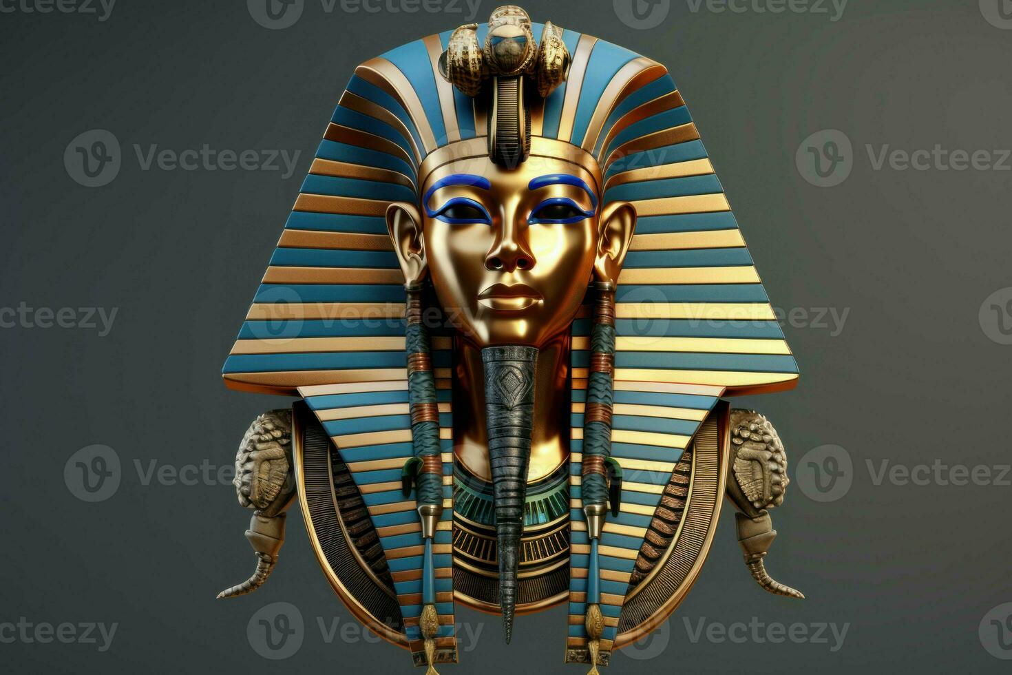 Revered Egyptian king head. Generate Ai photo